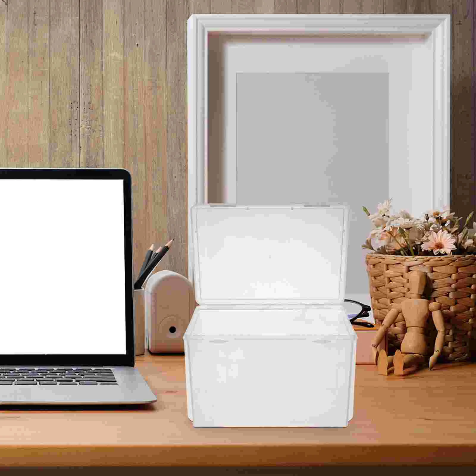 2PCS Storage Box Transparent Dustproof Envelopes Movie Vinyl Holder Bracket Cake Containers Airtight ganizer Jewel Cases DVD