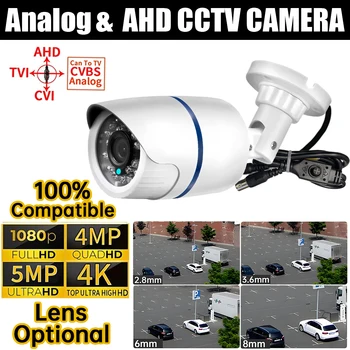 2.8mm 4MP/5MP Ultra AHD Camera 4K 1080P TVI/CVI/CVBS 4in1 OSD Switch HD Security Monitor Night Vision Waterproof Outdoor Bracket 1