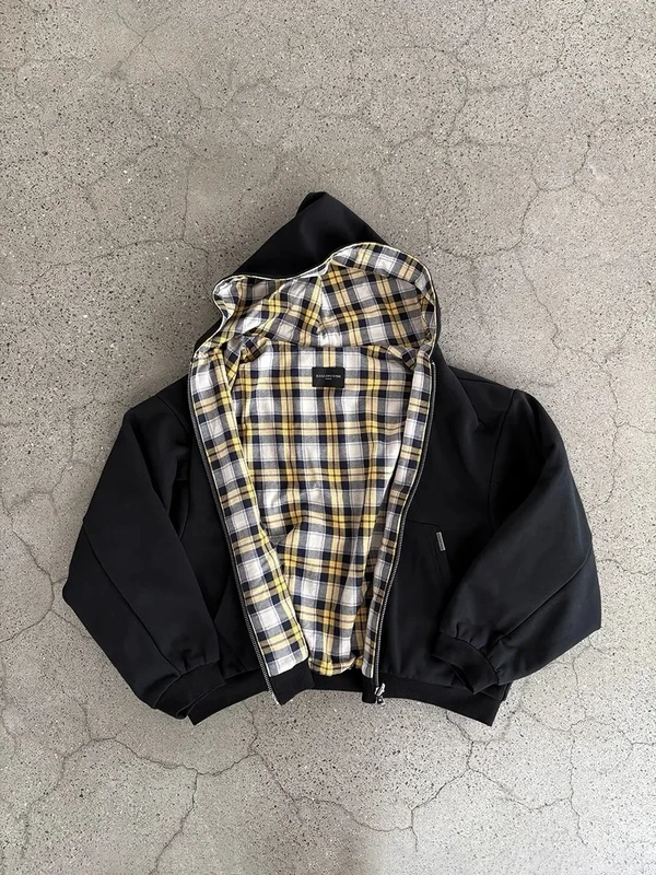 Korean Fashion Simple Gray Double Sided Oversized Zipper