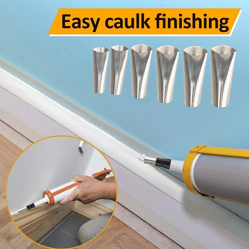 14pcs Stainless Steel Caulk Nozzle Applicator Caulking Finisher Glue