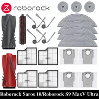 Roborock Saros 10/Roborock S9 MaxV Ultra Robot aspirateur pièces de rechange brosses latérales principales tissus de vadrouille filtres HEPA sacs à poussière accessoire 1