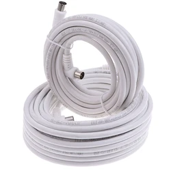 PAL Male to Male TV Lead Shielded Aerial Coaxial Cable 5M/10M