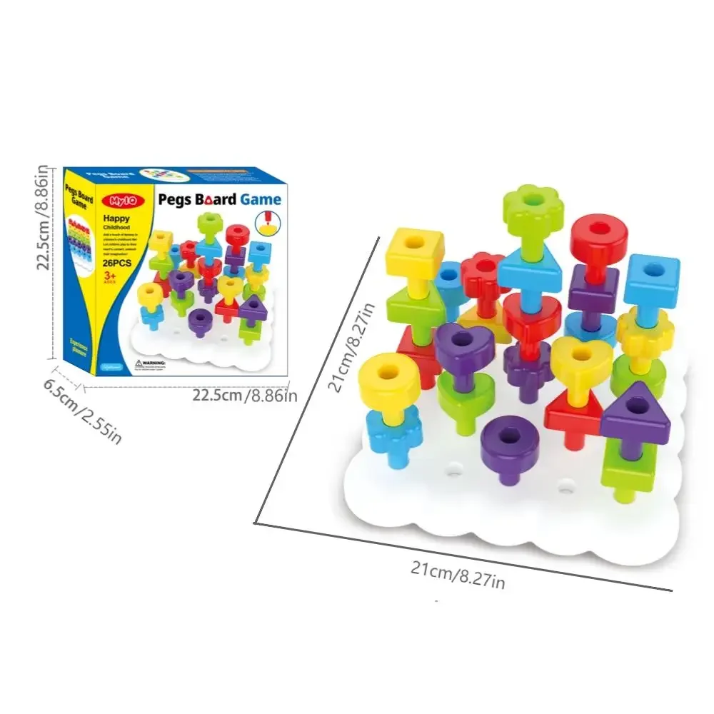 Children's Gear Nail Stacking Music DIY Rope Threading Gear Rotation Music Splicing Block Puzzle Early Education Children's Toys