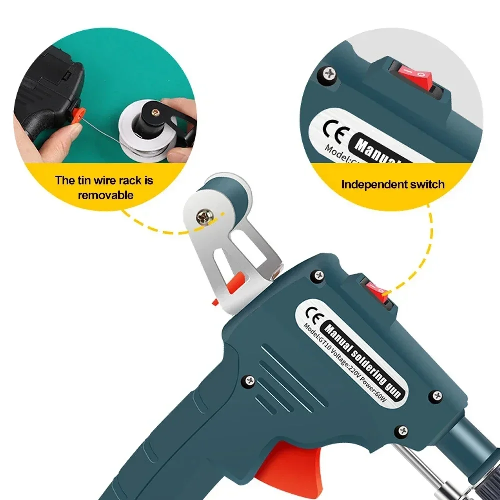 Pistolet à souder 30W/20W avec fers de rechange, EU/US 220V/110V