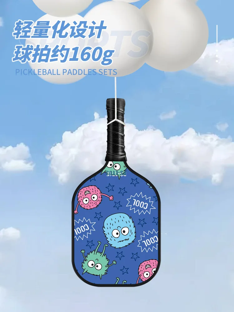 Pickleball Racket Paddle For Kids Fiberglass Paddle School Toy Gift Promotion