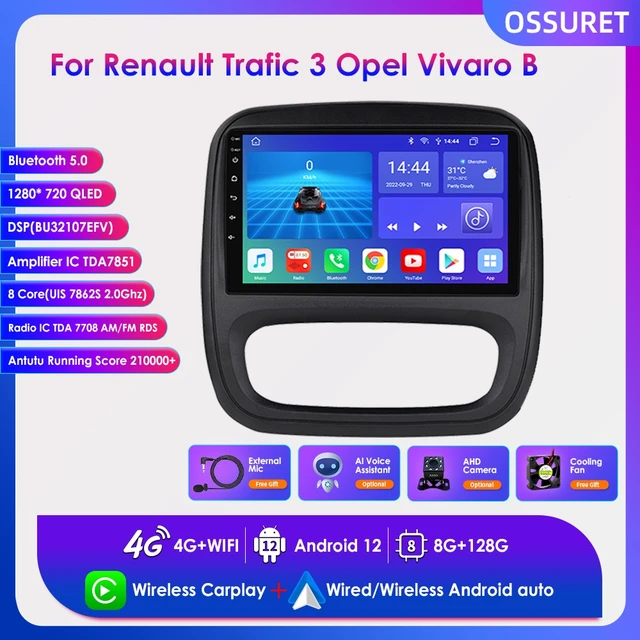 4G for Renault Trafic 3 2014-2021 Android 12 Car Radio Video Multimedia  Player for Opel Vivaro B 2014-2018 Auto Navigation GPS - AliExpress