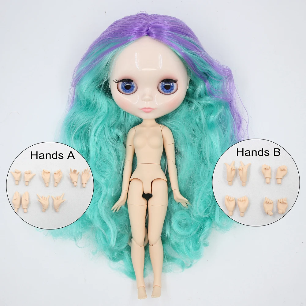 Neo Blythe Doll with Multi-Color Hair, White Skin, Shiny Cute Face & Custom Jointed Body 1