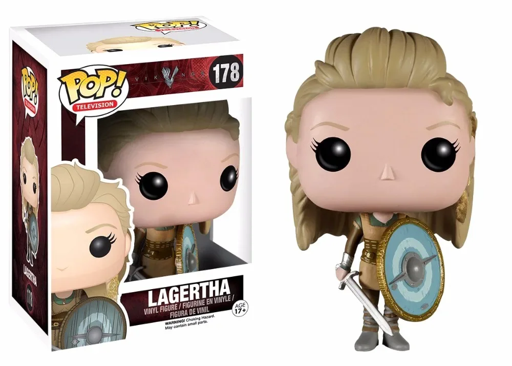 Funko Pop Figures Toys Action Vikings 178# LAGERTHA 177# RAGNAR LOTHBROK Seer #181 Collectible Model Vinyl Doll for Kids Gift