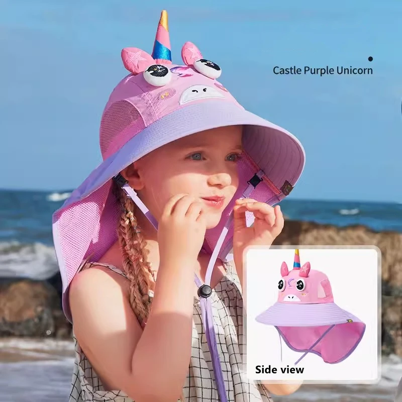 Lemonkid Wide Brim Children Sun Hat Kids Bucket Cap Summer Beach Girls Travel Outdoor New Fashion Cute Casual Sun Hats 1