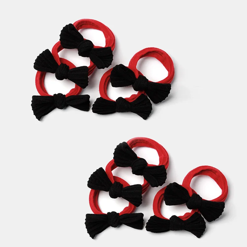 Elegant Red Butterfly Knot Hair Ties - Stylish Elastic Bands