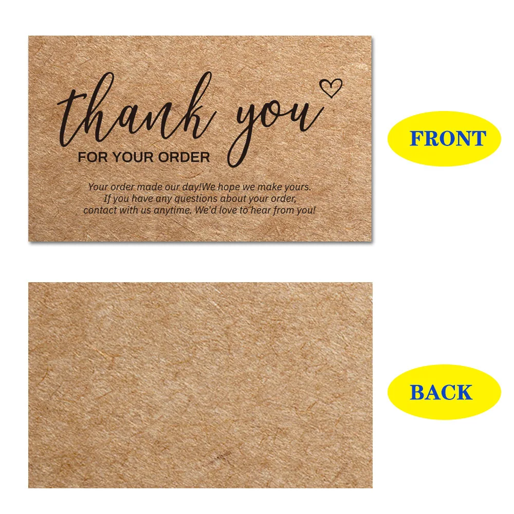 9.0x5.4cm Pink Black Foil Stamp Greeting Label Custom Thank You Cards For Small Bussiness Gift Box Decoration Packaging Supplies