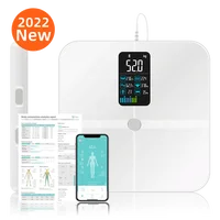 Body Weight and Fat, 8 Electrode Body Fat Scale, Large Display BMI Weight Scale, Body Composition Monitor with Report Muscle 1