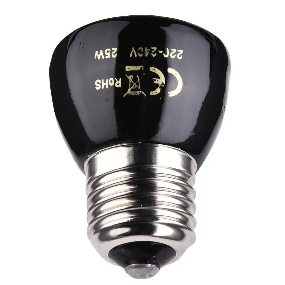 220V-240V Ceramic Pet Heating Lamp Far-Infrared 25W / 50W / 75W 100W Heat Bulb 50x60mm