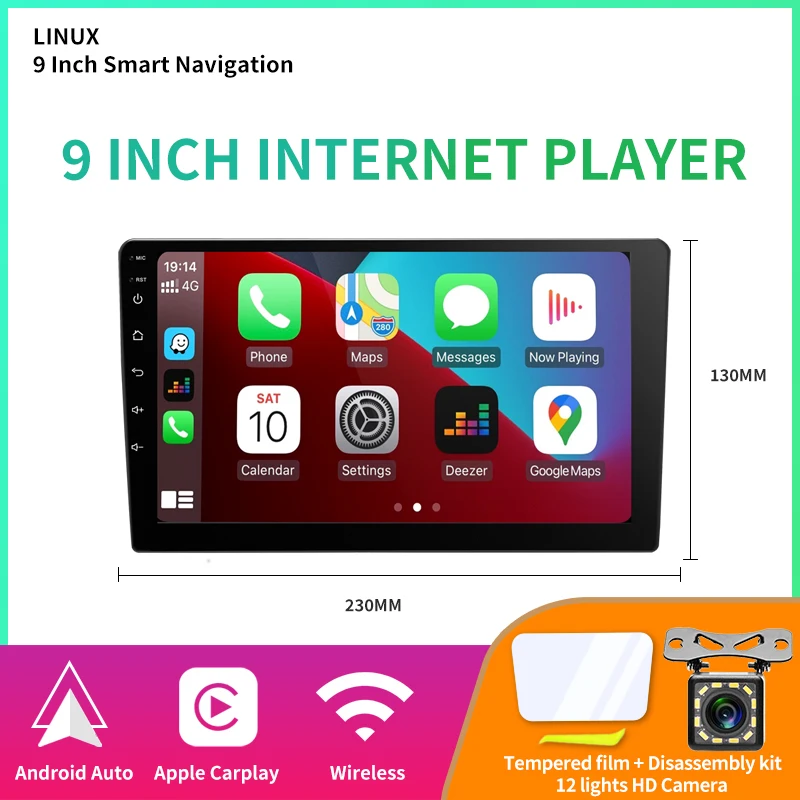 TOPHATTER Wireless Carplay Android Auto Car Stereo 7 9 10 inch Android Player Radio 2 Din Universal Car Video Players car stereo cd player Car Multimedia Players