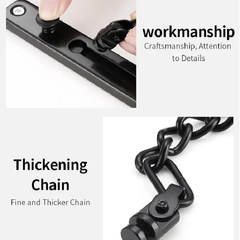 Door Lock Latch 1PCS Stainless Steel Security Chain Anti-theft Door Latch Buckle For Home Hotel Apartment Screw Guard Accessorie