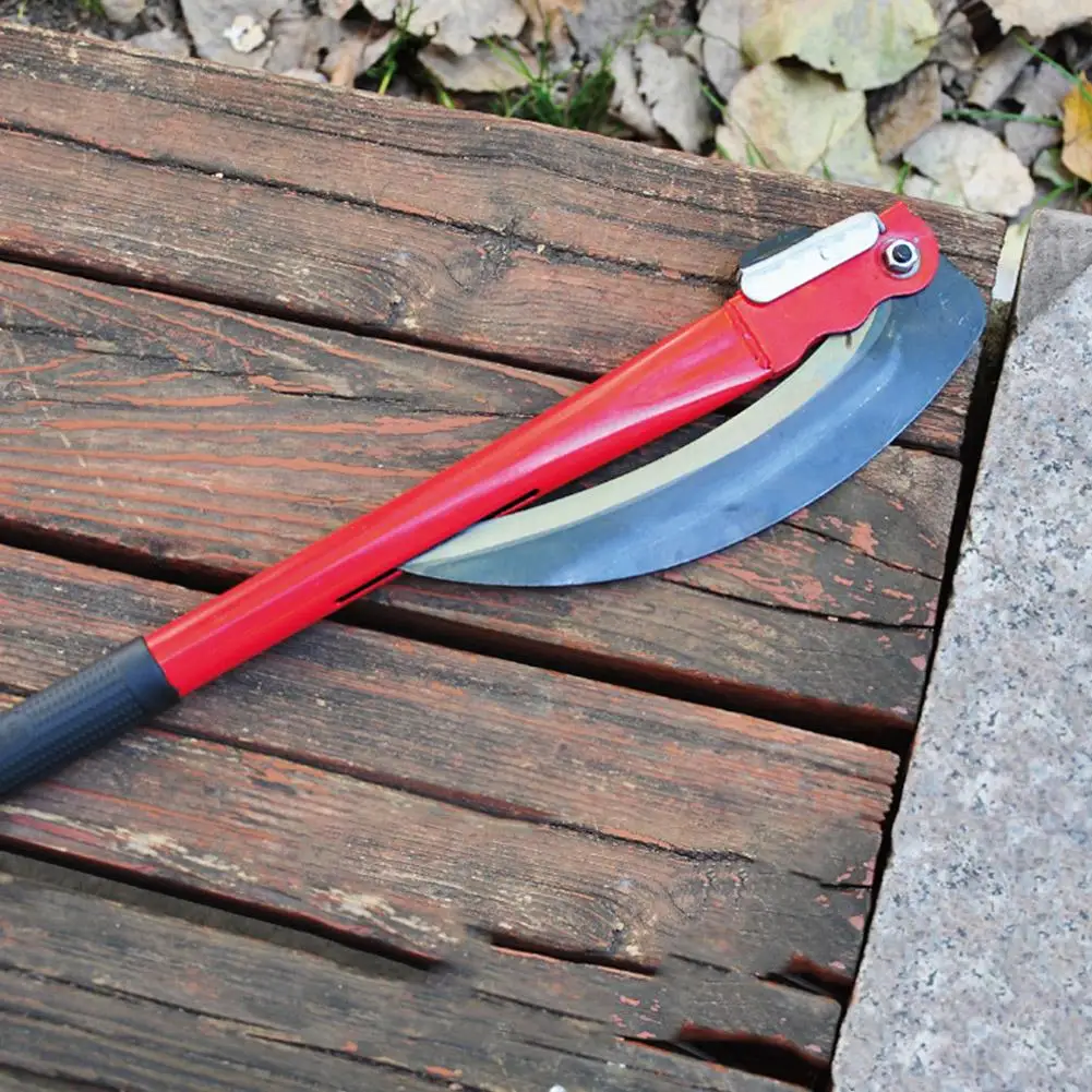 Weeding Tool Agricultural Long Handle Folding Sickle Cutting Wheat Weeding Scythe Lawn Sickle Mower Knife