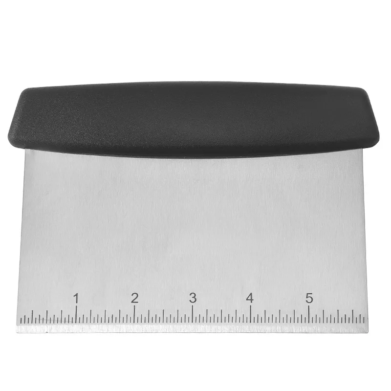 Portable Stainless Steel Cake Scraper Pastry Cutters Baking Cake Cooking Dough Scraper Spatulas Edge DIY Baking Decorating Tool dough scraper baking tool baking accessories cake scraper baking spatula