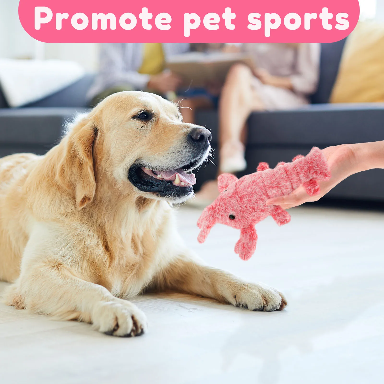 1/2/3Pcs Pet Toys Plush Lobster Interactive Cat Dog Toy USB Charging Jumping Simulation Lobster Teasing Cat Dog Toy Pet Supplies