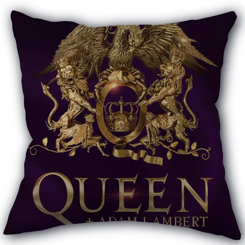 Custom Queen Band Pillowcase High Quality Home Textile Cotton Linen Fabric 45x45cm One Side Decoration Pillow Covers