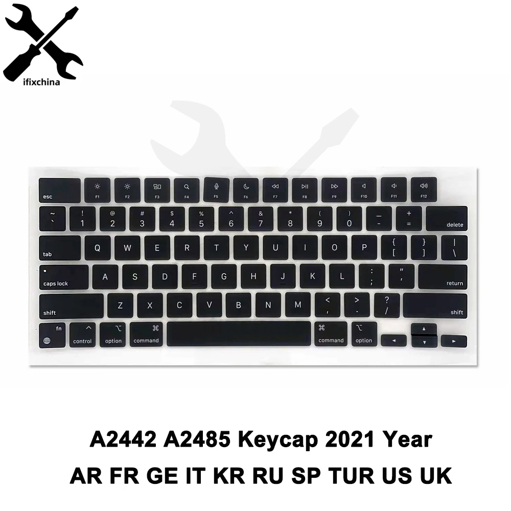 

New 2021 Laptop A2442 A2485 Keycaps For Macbook Pro M1 Pro/Max Retina 14'' 16 inch 2021 Keyboard Keys Cap EMC3650 EMC3651