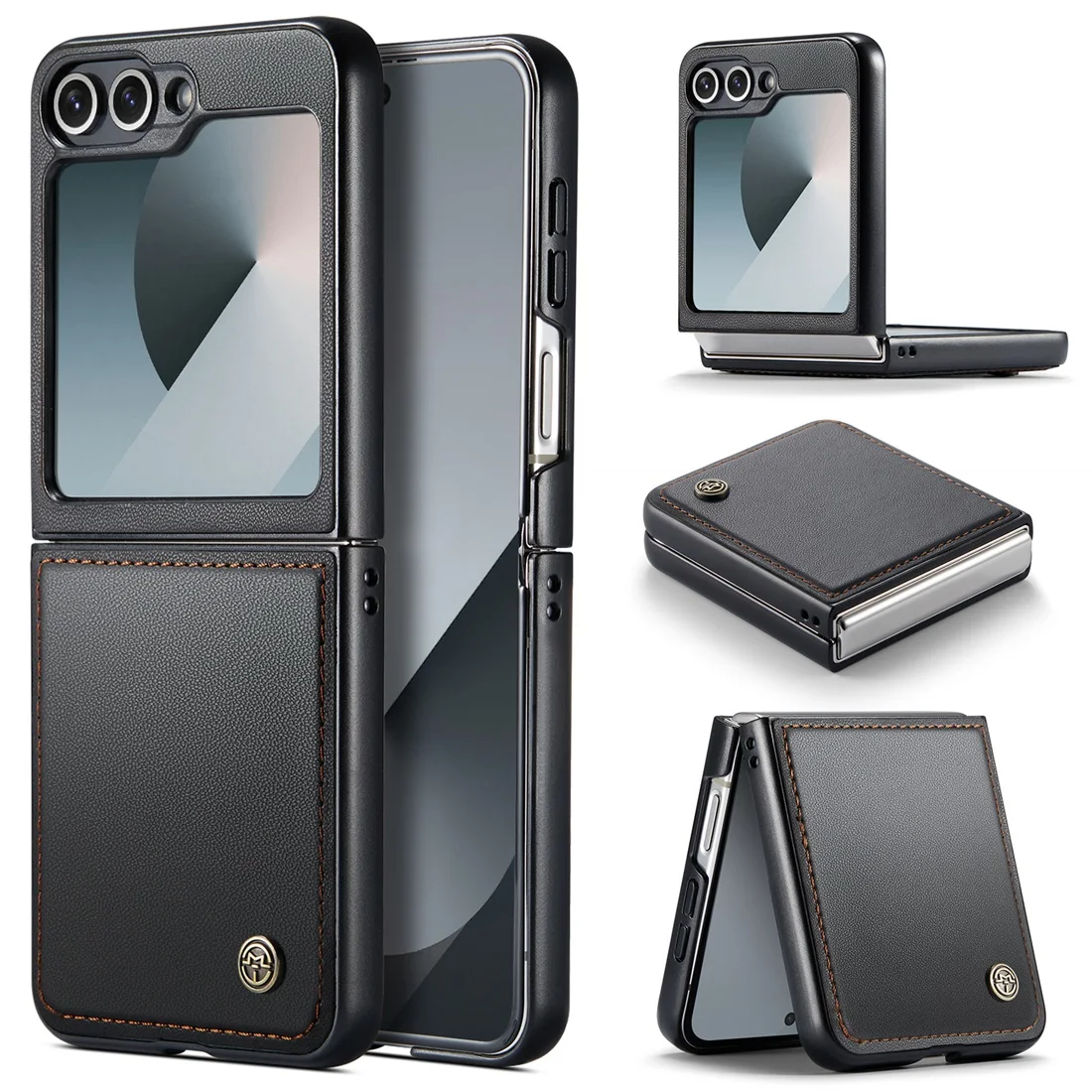 Ultra-Thin Leather Phone Case with Full Body Cover & Shockproof, Supports Wireless Charging