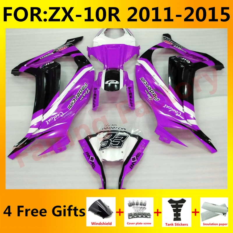 

NEW ABS Motorcycle Fairings Kit fit for Ninja ZX-10R ZX10R zx 10r 2011 2012 2013 2014 2015 bodywork full fairing black purple