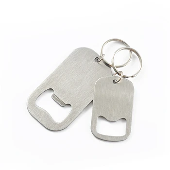 50pcs Stainless Steel Flat Beer Bottle Opener Keychain for Bar Bartenders Men Women Kitchen Party