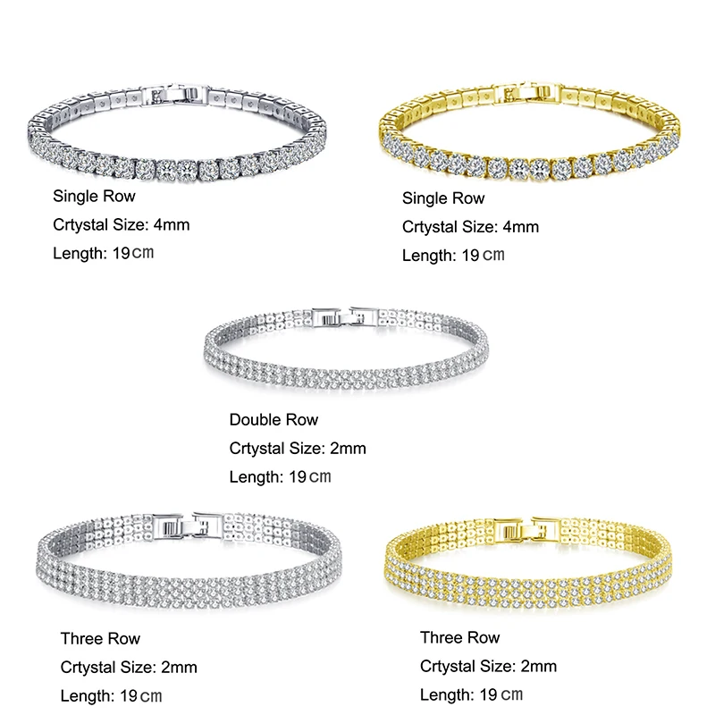 Fashion Green Crystal Friendship Bracelets Bangles For Women Silver Color Round Zircon Charm Bracelet Braclet Gifts