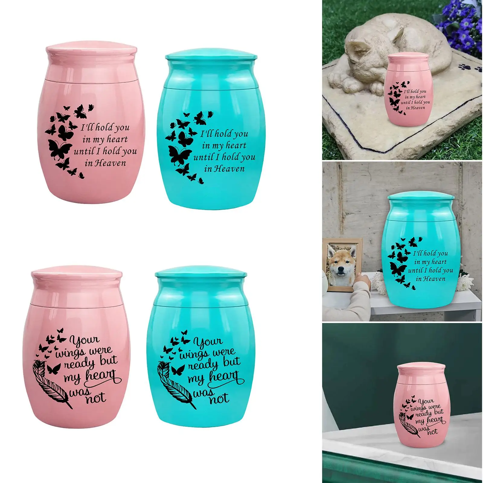 Memorial Pets Urn Keepsake Urns Final Comforting Resting Place Pet Hair Storage Jar Souvenir for Dogs Cats Puppy Rabbit Kitten Memorial Pets Urn Keepsake Urns Final Comforting Resting Place Pet Hair Storage Jar Souvenir for Dogs Cats Puppy Rabbit Kitten