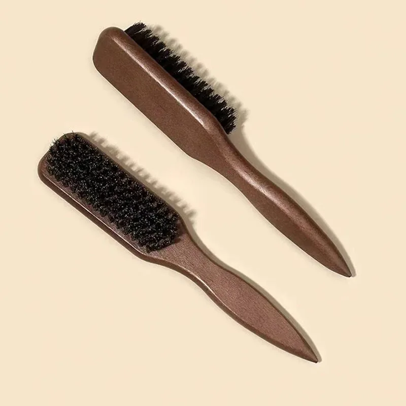 Spazzola per barba in legno con setole di cinghiale, pettine per baffi da uomo, spazzola per capelli, spazzola per la pulizia dei capelli spezzati per acconciature da donna - immagine 5
