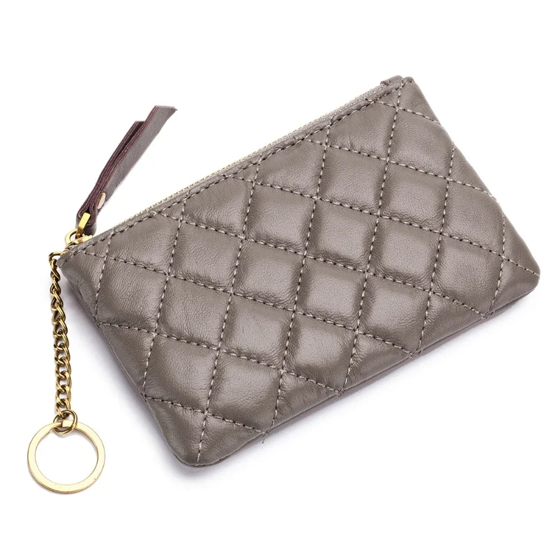 Wallet for Women Leather Lambskin Fashion Wallet Mini Zero Purses Designer Lingge Zipper Luxury Card Key Bag Luxury Wallets