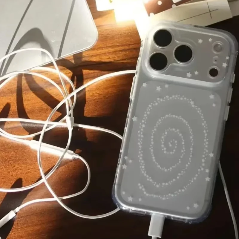 Vortex Little Star Translucent Y2K Matte Phone Case Cover