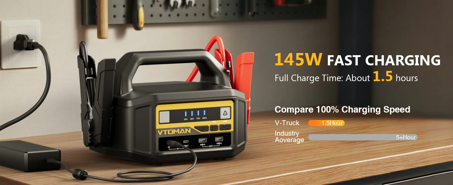 VTOMAN 12V 24V Starthilfe 6000A – Detail 10