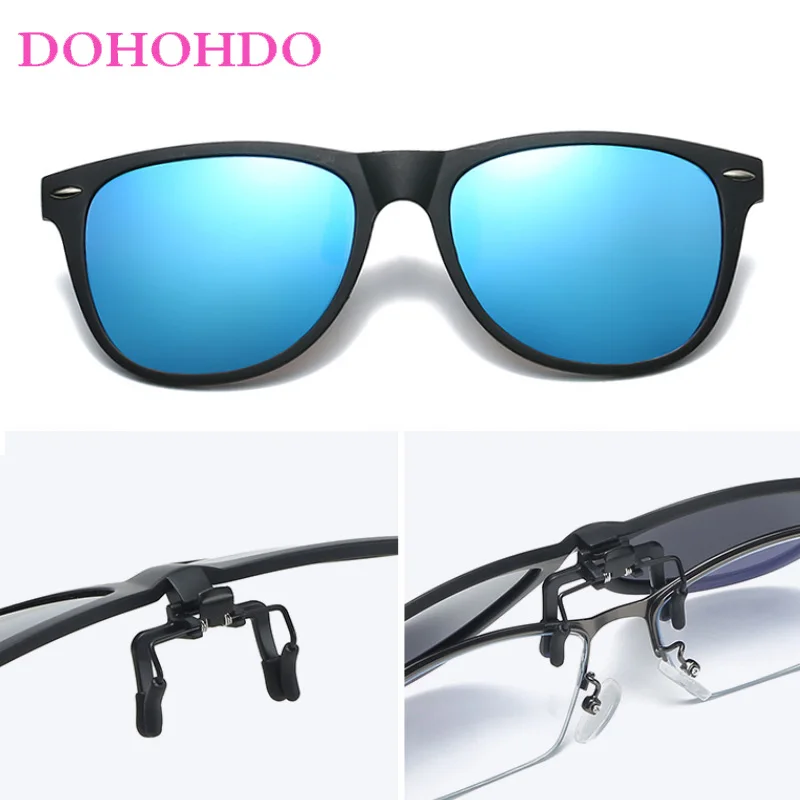 Fishing Polarized Pilot Flip Up Clip On Sunglasses Men Photochromic Women Driving Sun Glasses Color Changing Night Vision UV400 