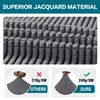 Jacquard Chair Seat Covers Removable Washable Anti-Dust Stretch Spandex Dining Room Upholstered Chair Cushion Slipcovers 3