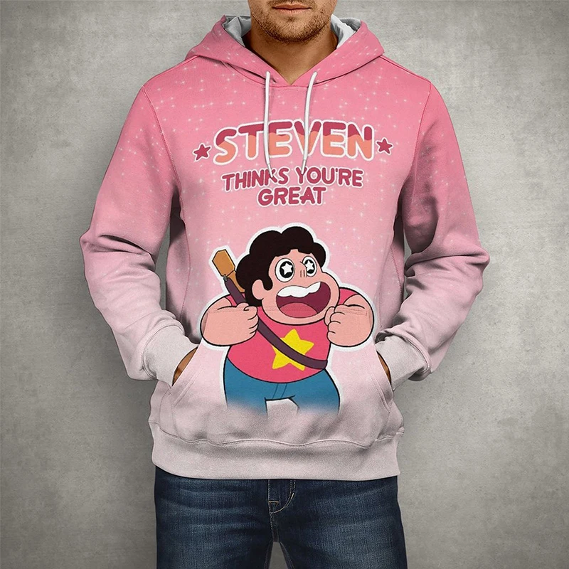 

2022 New Spring Anime Steven Universe 3D Printe Cartoon Fashion Pullover Boy Girl Casual Cute Long Sleeve Men Women Cool Tops