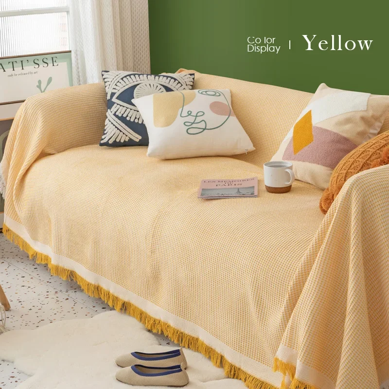 thumbnail image 1 of Funda de sofá de estilo nórdico de cobertura completa, ajuste universal, funda de sofá con todo incluido, funda de tela para decoración del hogar, 1 of 5