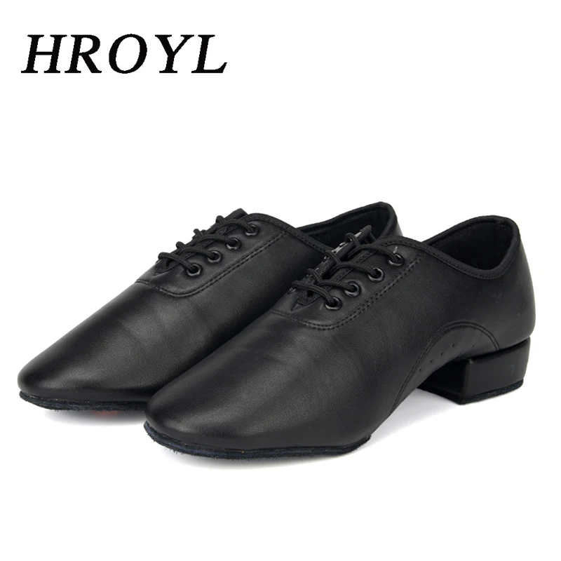 HROYL Men Dance Shoes For Boys Male Ballroom Latin Shoes Modern Tango
