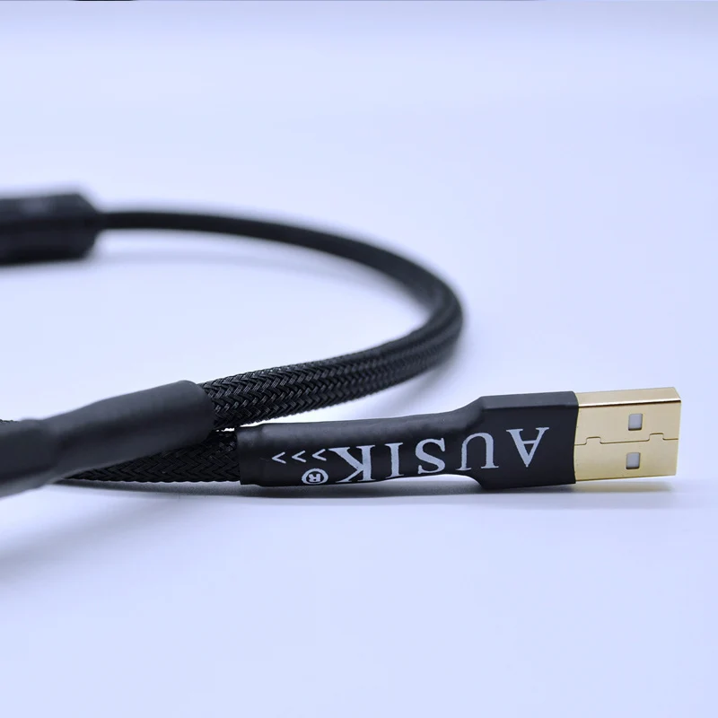 Фото Кабель передачи данных HiFi 2,0 USB Tpye A-B/Canare аудио кабель для ПК MP3 CD DVD усилитель DAC AUSIK AS017 №4