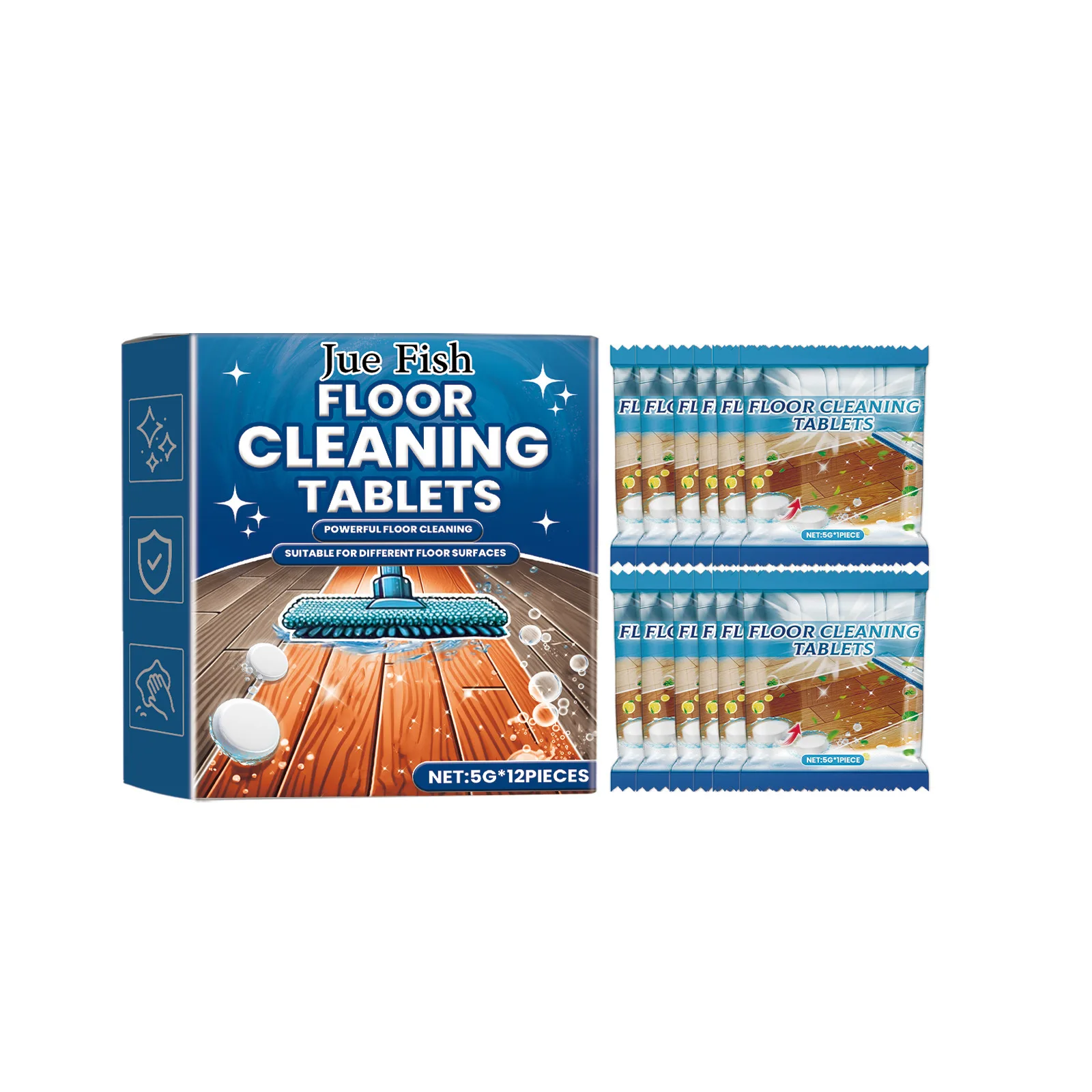 Floor Cleaning Tablets Floor Dirts Stains Remover Tile Descaling Brightening Ceramic Decontamination Cleaner Detergent
