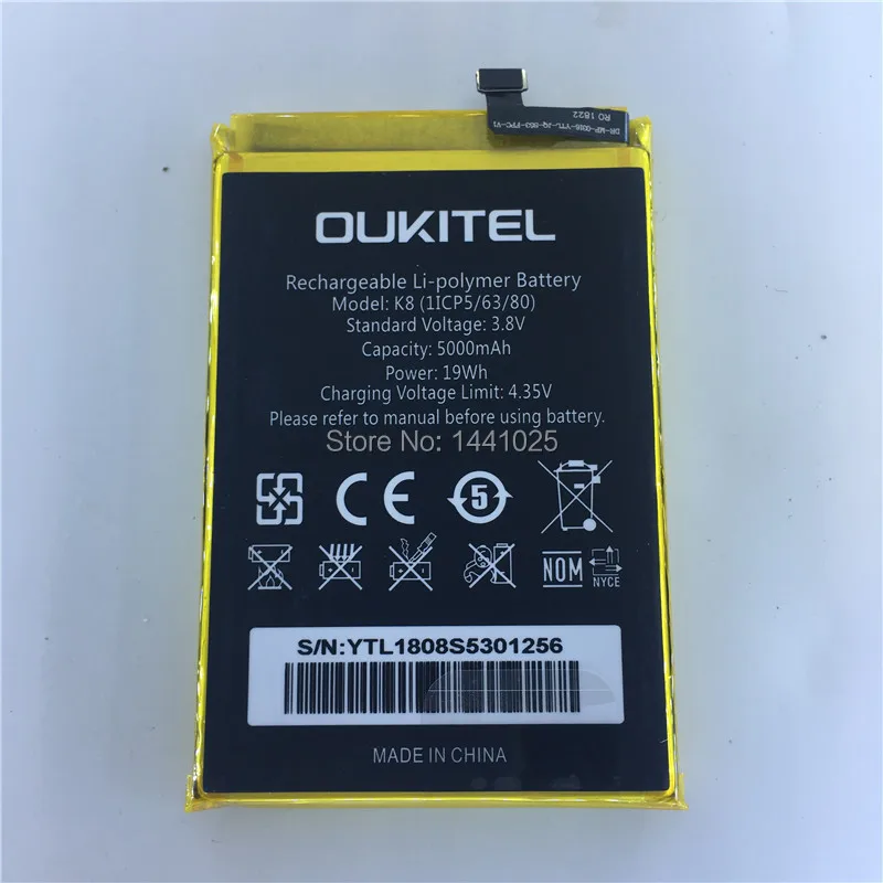 

Аккумулятор для OUKITEL K8, 5000 мАч, высокое качество, длительное время работы в режиме ожидания, аккумулятор для OUKITEL K8, Аксессуары для мобильных телефонов