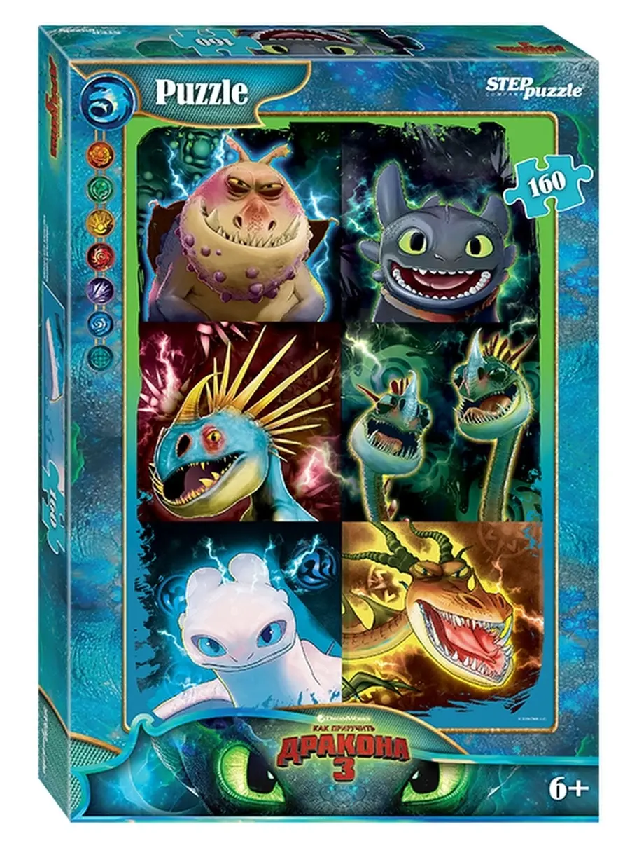 Степ Пазл "Как приручить дракона - 3" (DreamWorks) 160 деталей 94088 Step Puzzle |