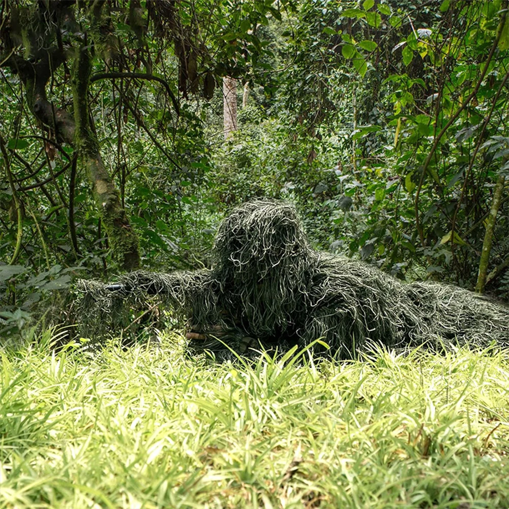 Ghillie Suit 5Pcs/Set Camouflage Ghillie Suit With Jacket Pants Hood
