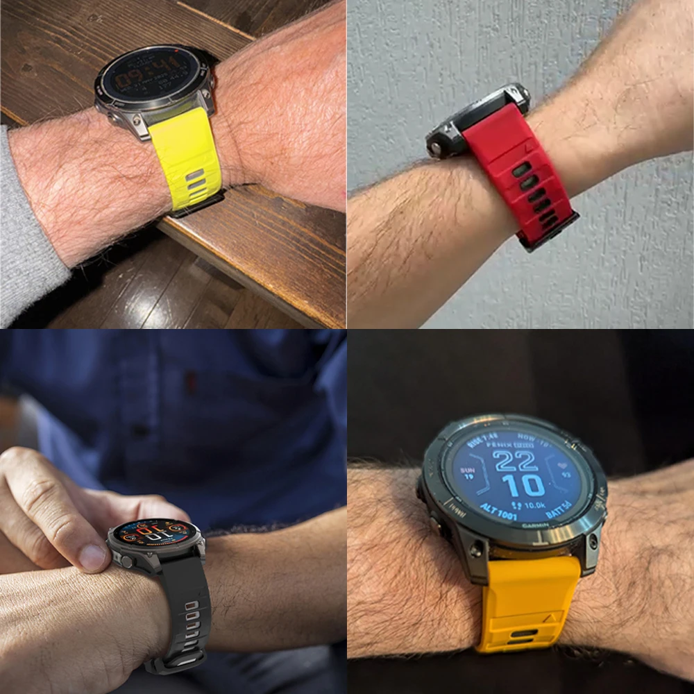 Premium QuickFit Silicone Strap, 22/26mm, High-Quality Watchband Bracelet