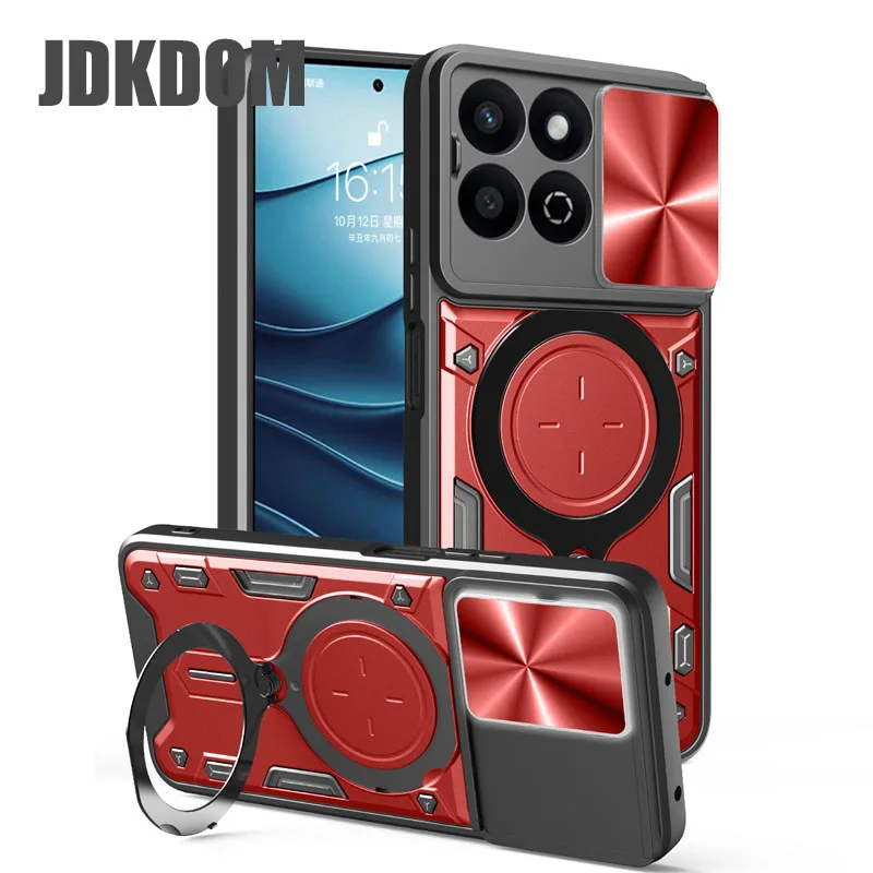 JDKDOM Shockproof Magnetic Stand Phone Case Cover