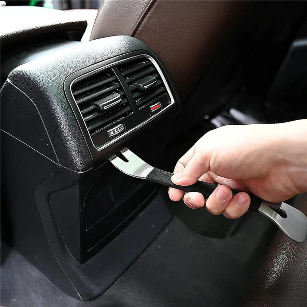 Neues 5-teiliges Auto-Innenraum-Clip-Panel-Verkleidungs-Installations- und Entfernungswerkzeug aus Edelstahl – Mehrzweck-Hebelplatte für die Umrüstung und Installation – Detail 7