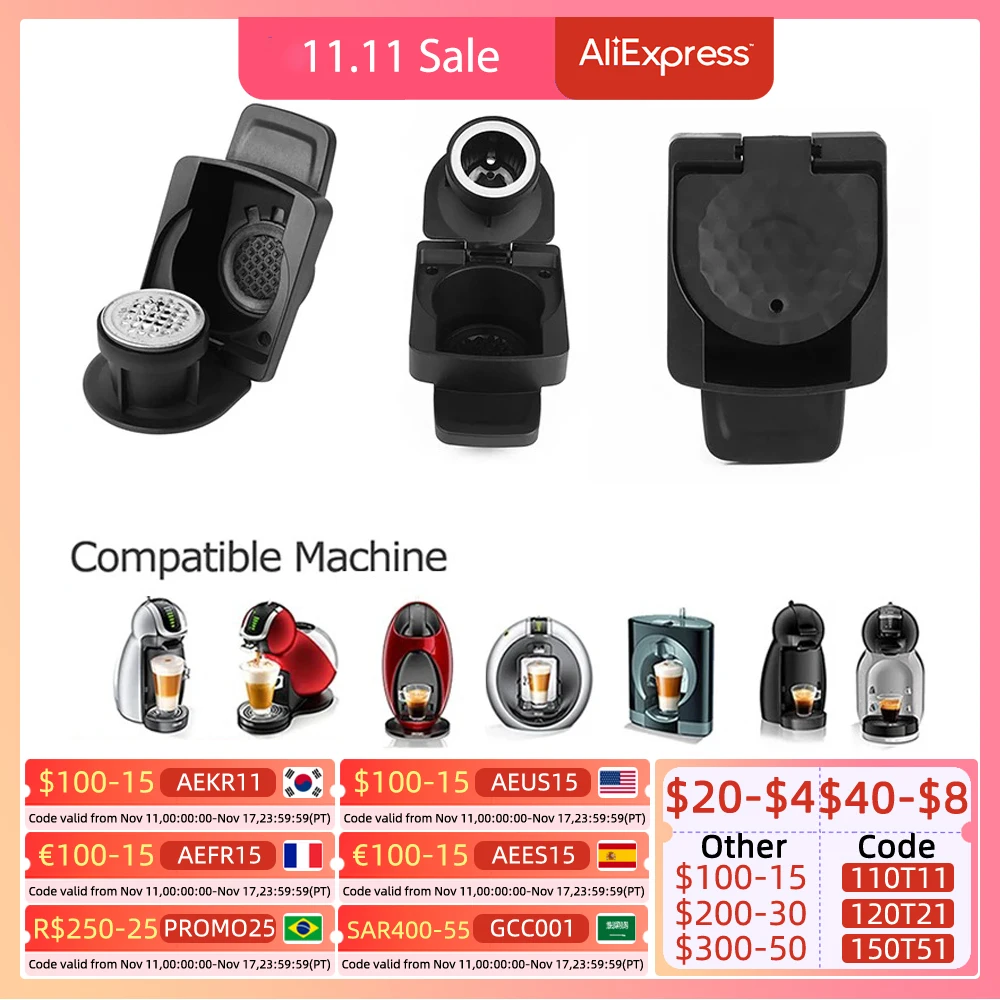 CapsuleAdapterForNespressoCoffeeCapsuleConvertReusableCoffee