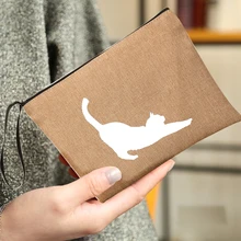 

Woman Cosmetic BagDog and Cat Large Capacity Cosmetic Bag Storage Bag Exquisite In Workmanship Free Shopping Cute Makeup Bags