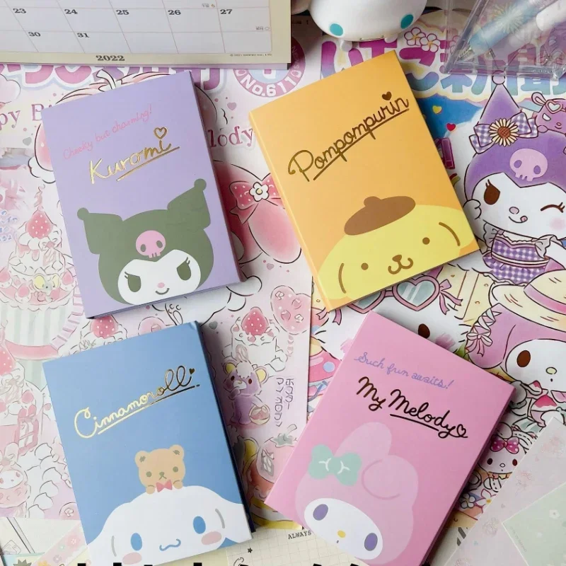 Sanrio Cartoon Cinnamoroll Kuromi My Melody Message Sticky Note Sticker 230 sheets kawaii milk carton notepad note book sticky notes removable boxed sticky note paper message paper office memo sticker