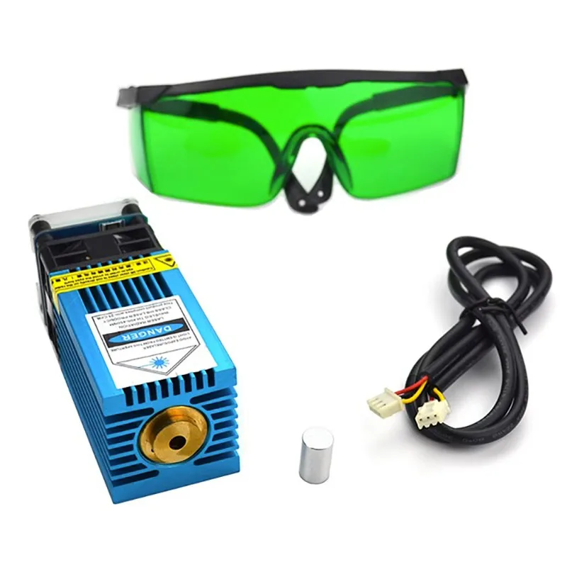 

7000mw High-power 12V Excitation Head Small Portable Engraving and Cutting 450nm Fixed Focus Blue Laser Module Accessories